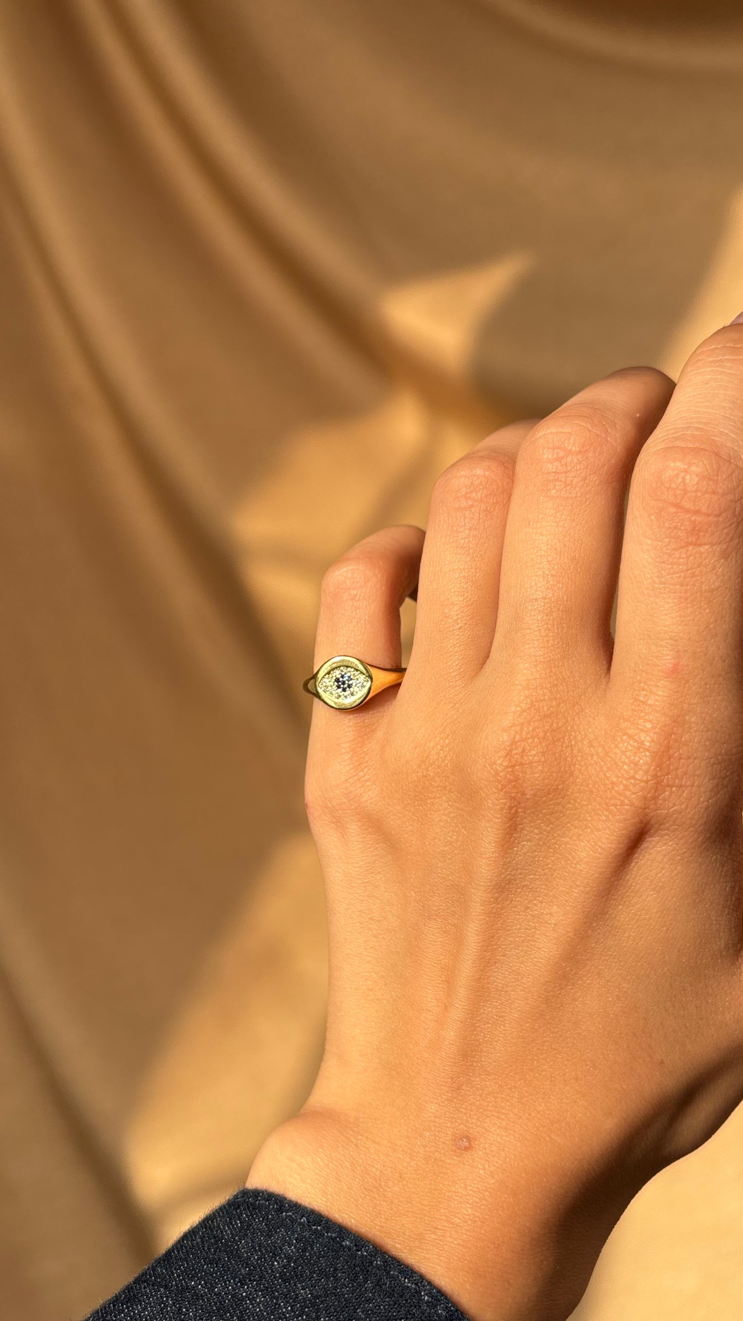 Evil Eye Pinky Ring