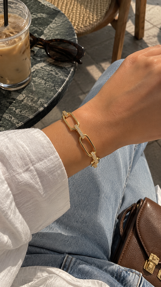 Wide Paperclip Bracelet