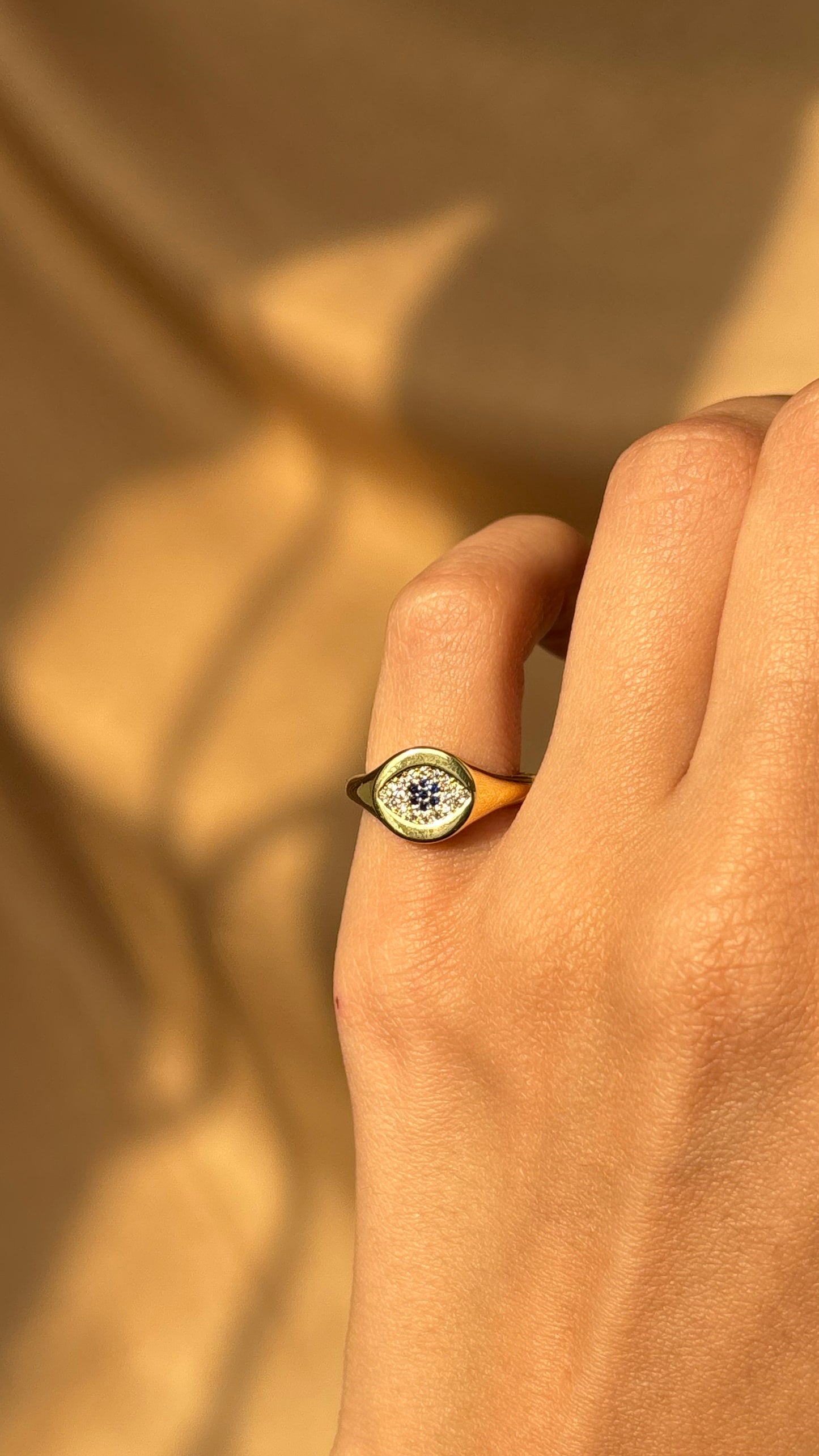 Evil Eye Pinky Ring