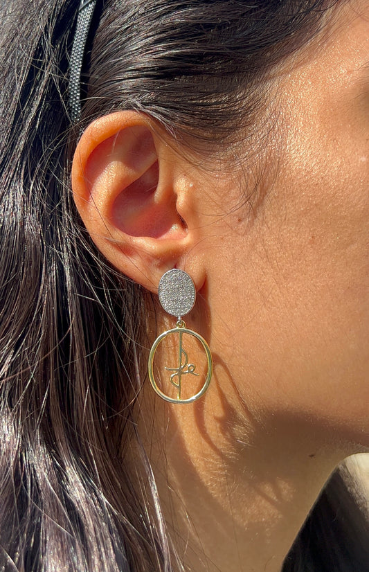 Golden Crest Earrings