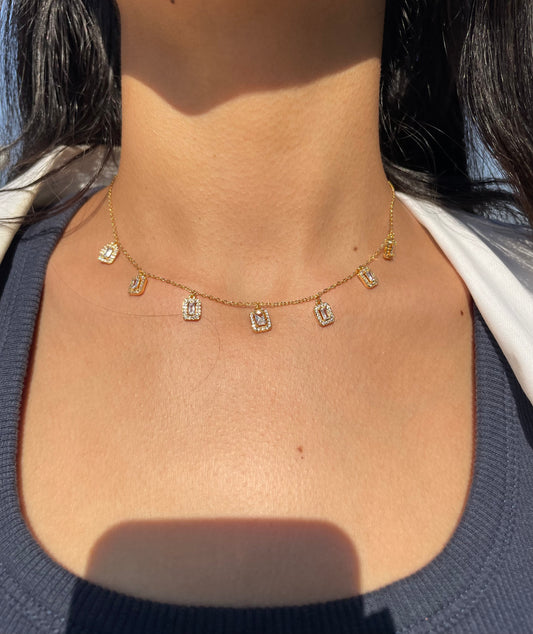 Baguette Gold Necklace