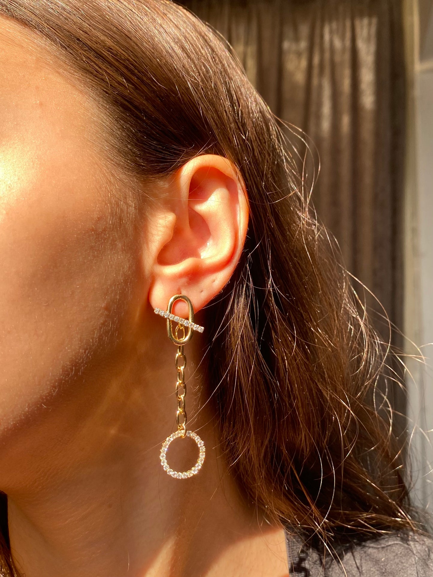 Round Chain Earrings
