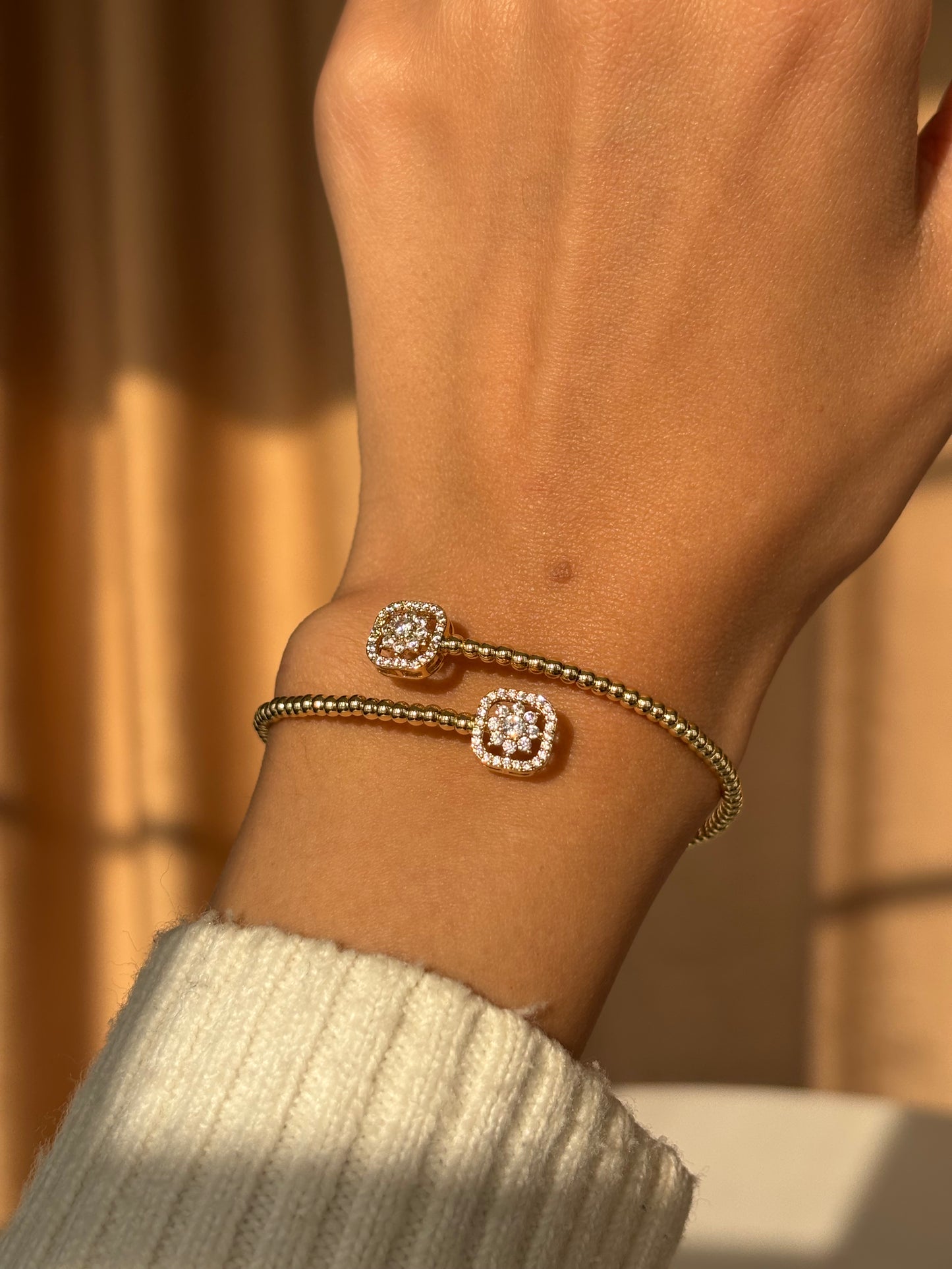 Criss Cross Gold Bangle