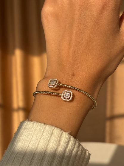 Criss Cross Gold Bangle