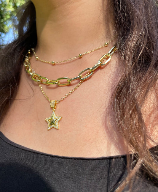 Diamonds Star Chain Necklace