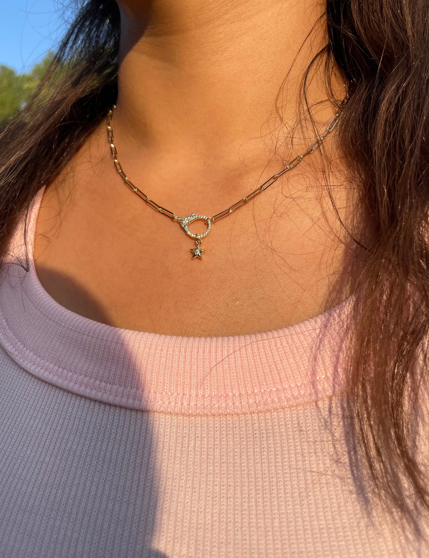 Stars Lock Necklace Set