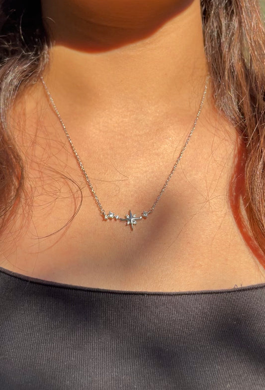 Mini Silver Starburst Necklace