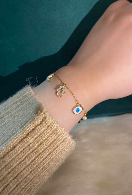 Evil Eye & Moonlight Bracelet