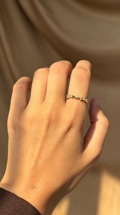 Green gold Ring