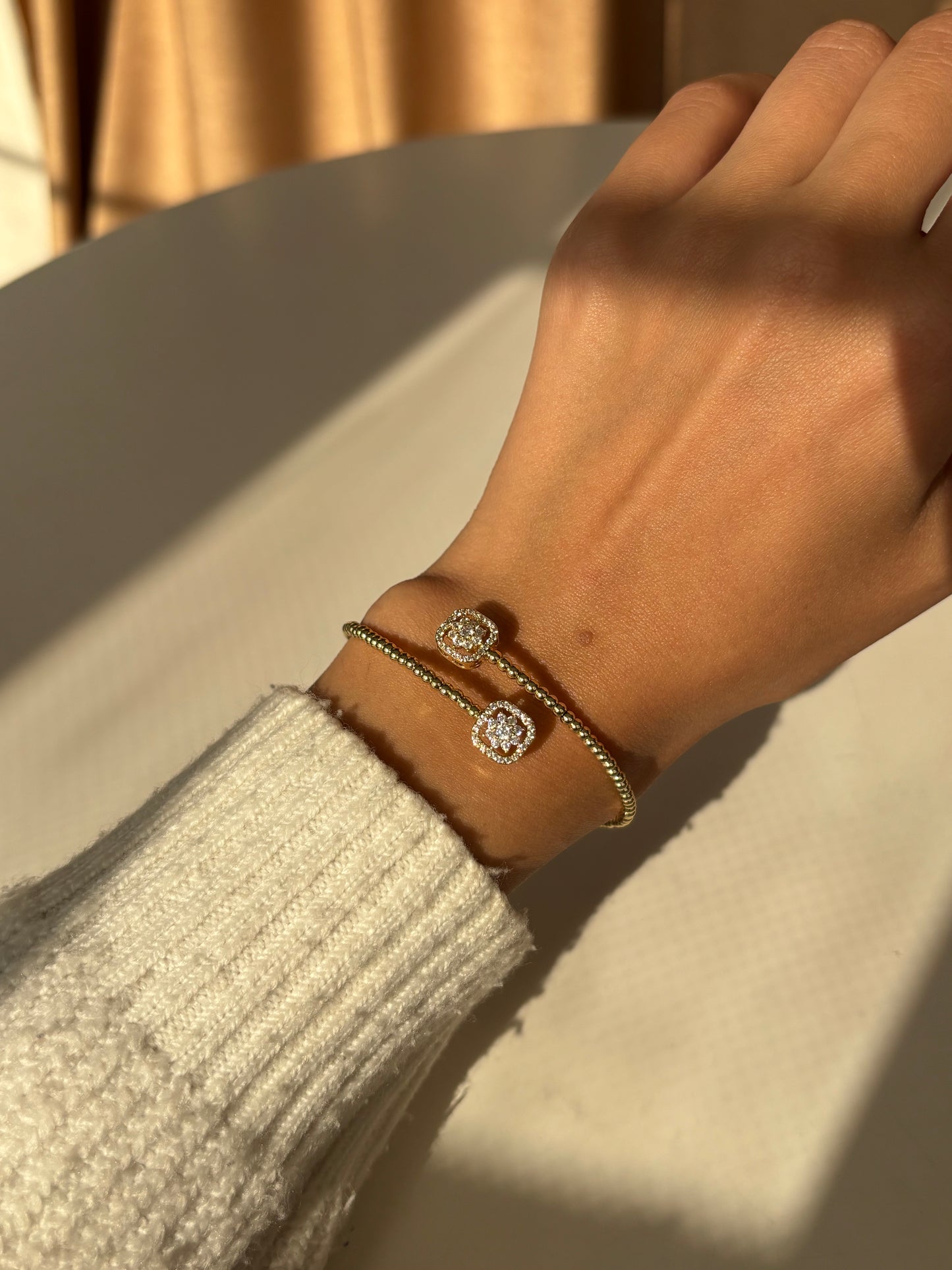 Criss Cross Gold Bangle