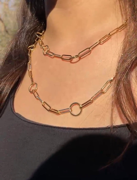 Paperclip Layered Necklace