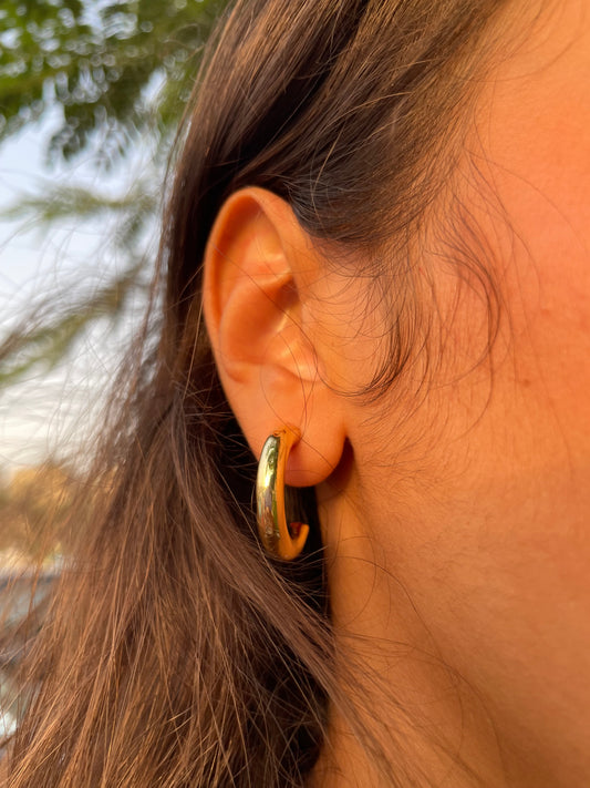 Diamond Gold Hoop Earrings