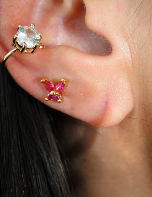 Pink Butterfly Piercing
