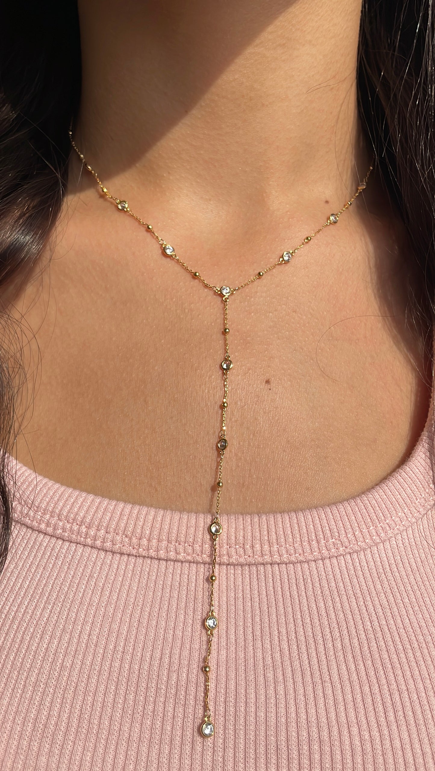Diamonds Drop Down Necklace