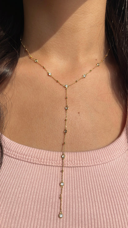 Diamonds Drop Down Necklace