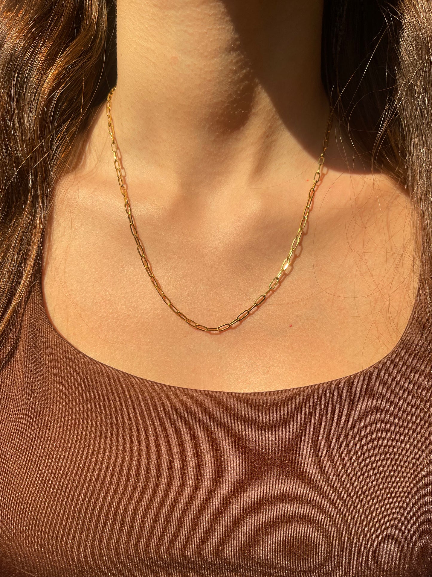 Thin Paperclip Necklace