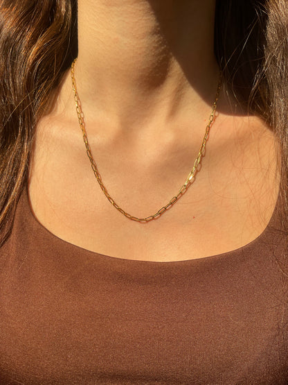Thin Paperclip Necklace