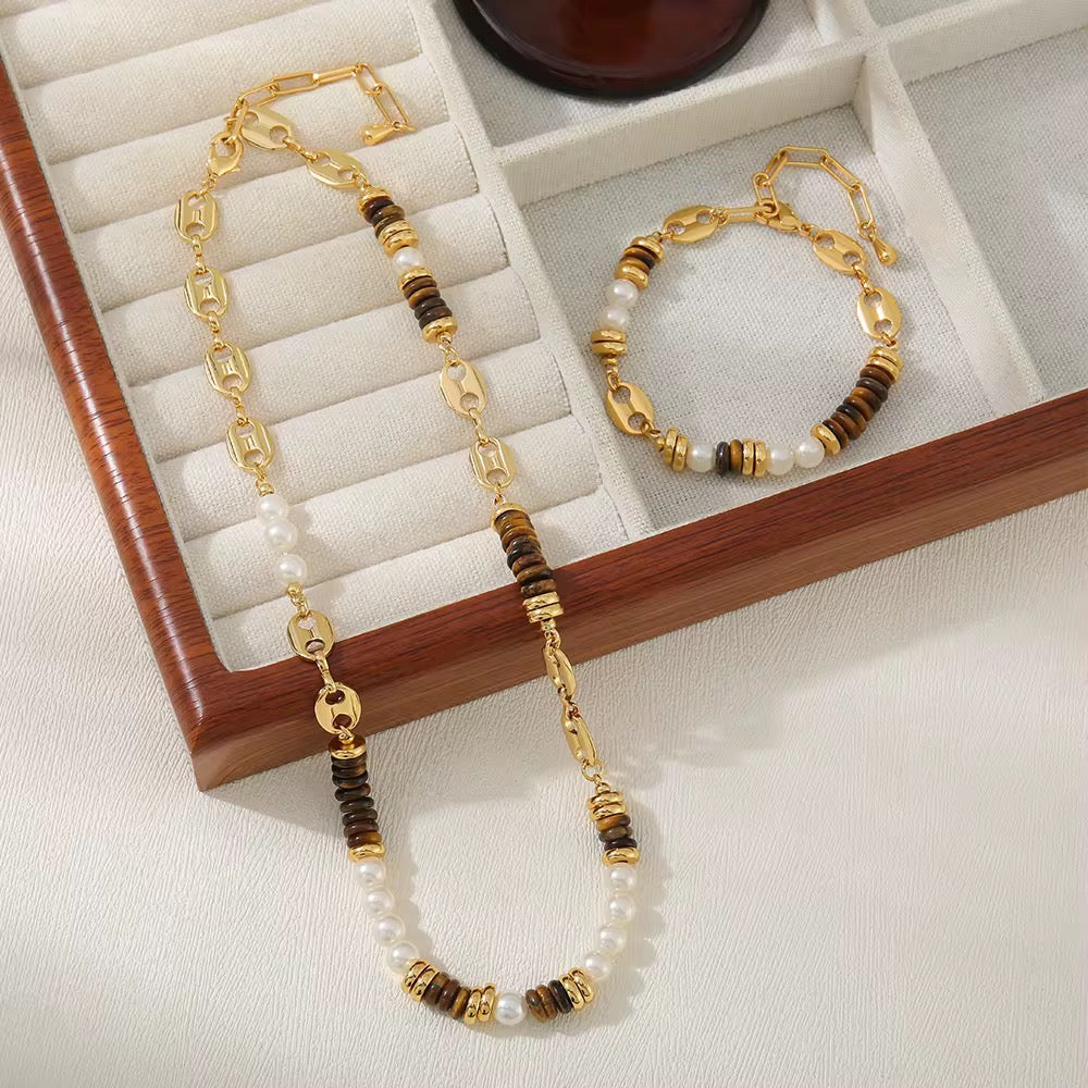 Natural Brown Tiger Eye Stone necklace