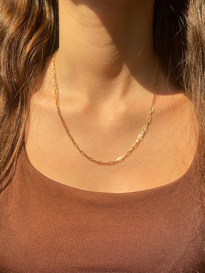 Thin Paperclip Necklace