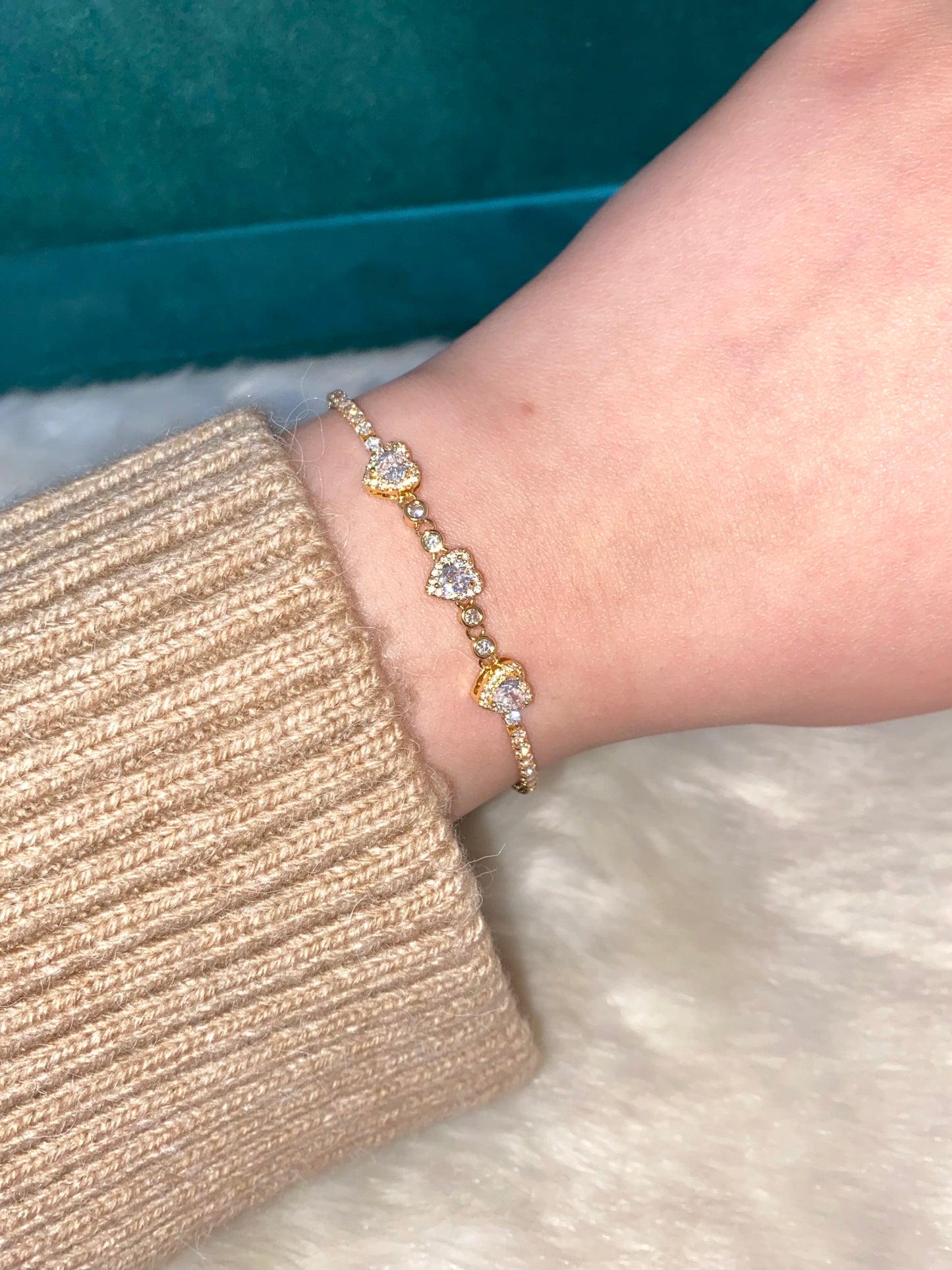 Hearts Tennis Bracelet