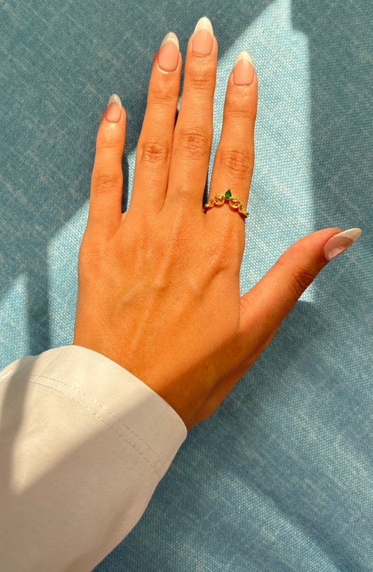Emerald Crown Ring
