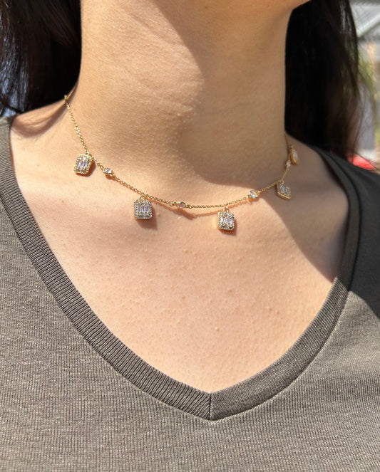 Baguette Diamond Choker