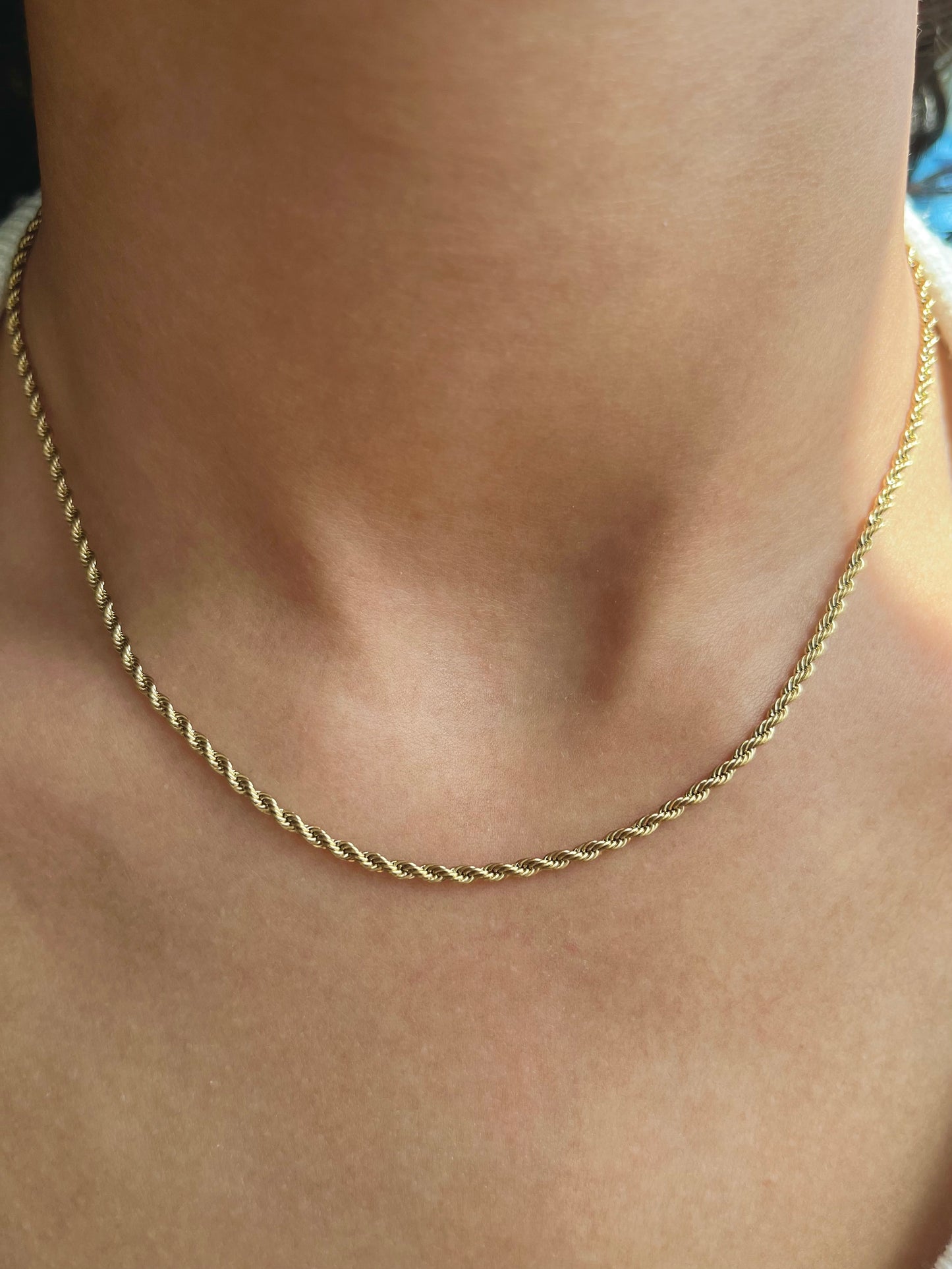 Thin Rope Necklace Gold