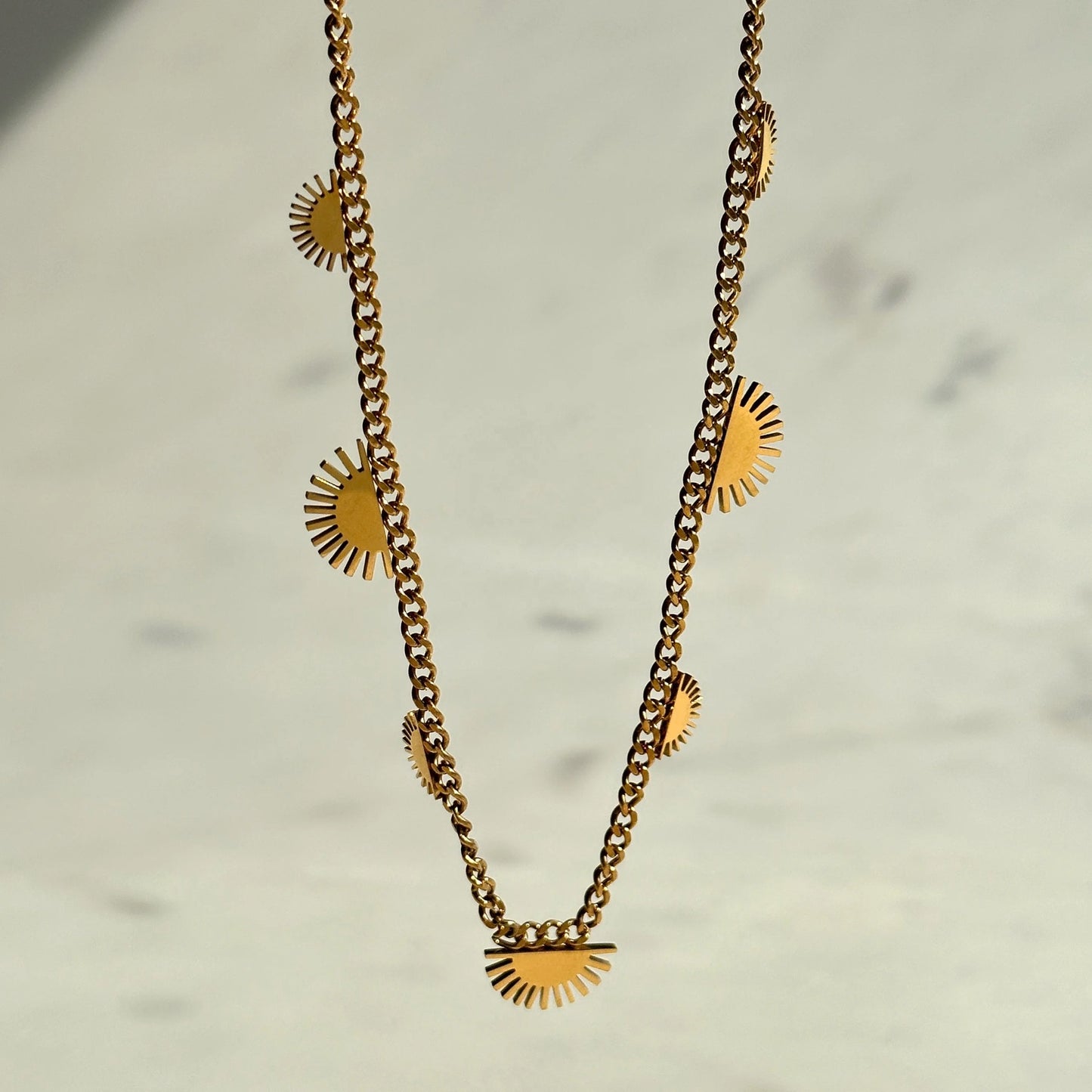 Sunflower Chain Necklace