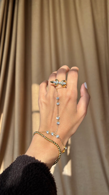 Beaded Gold Bracelet