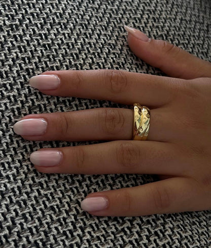 Stars Chunky Gold Ring