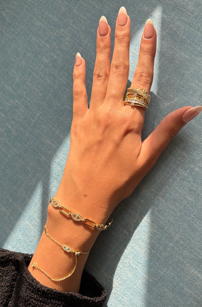 Gold Evil Eye Bracelet