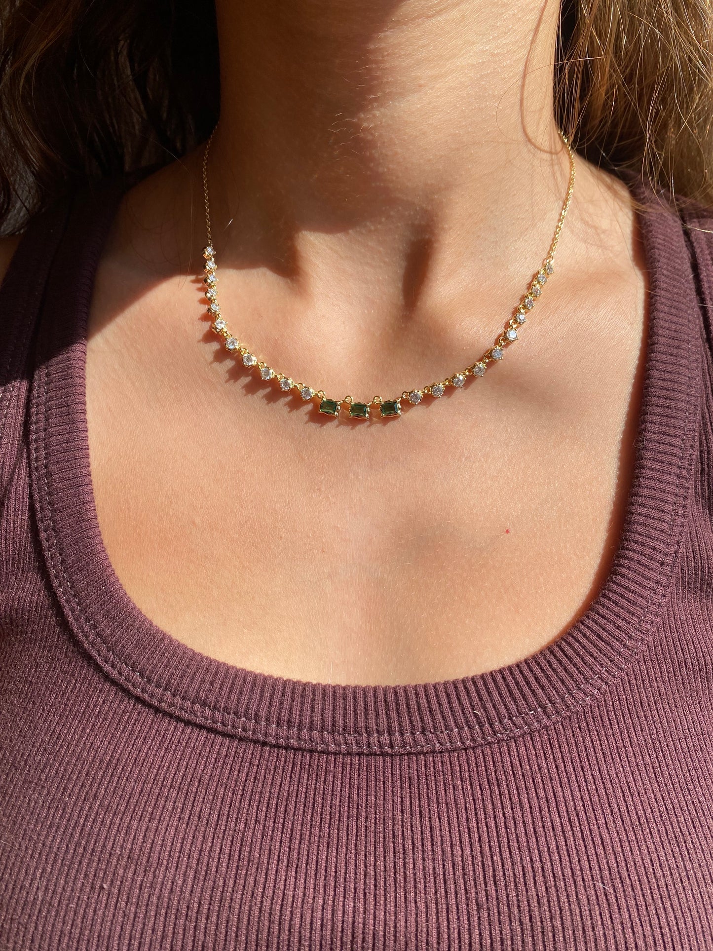 Zaria emerged green Necklace