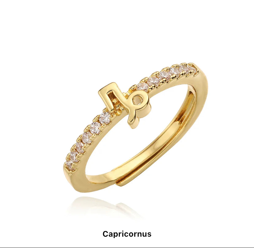 Zodiac Sign Gold Ring