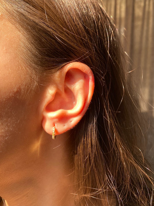 Diamonds mini hoop Earrings