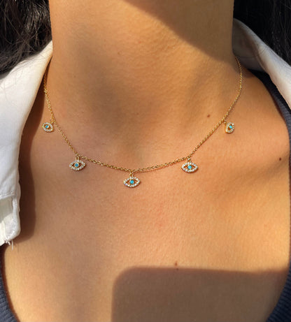 Blue Evil Eye Necklace