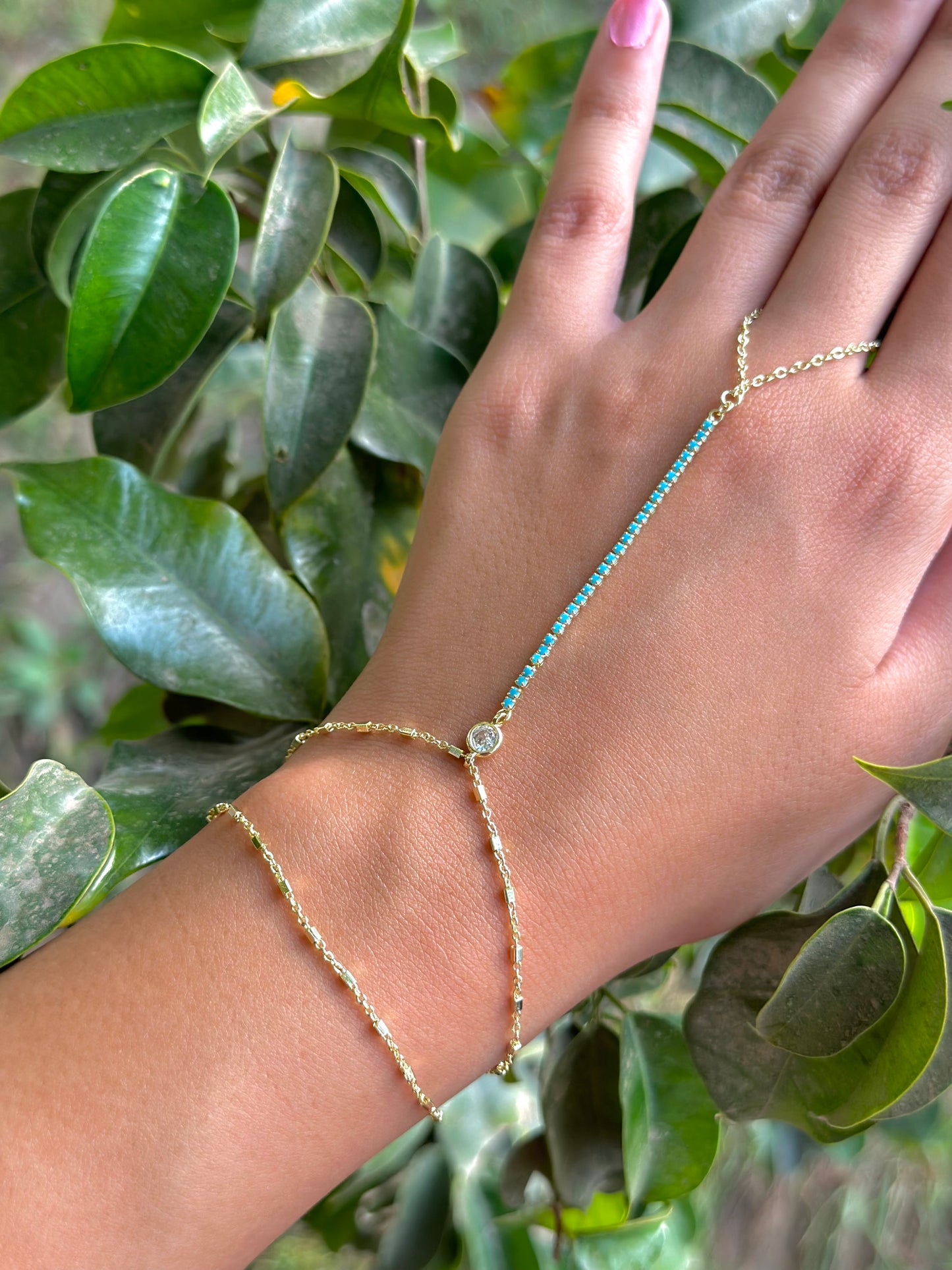 Blue Tennis Hand Chain