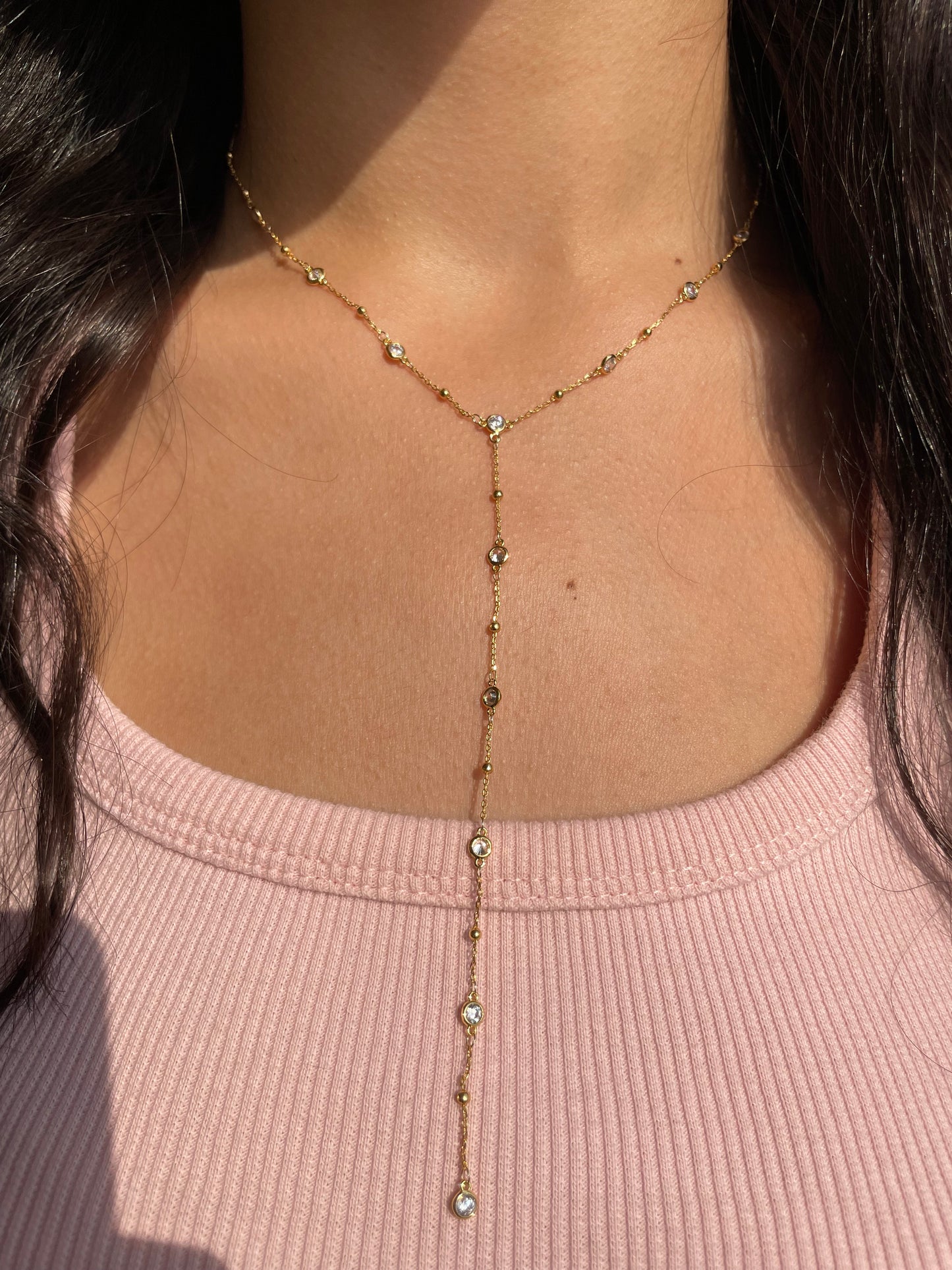 Diamonds Drop Down Necklace