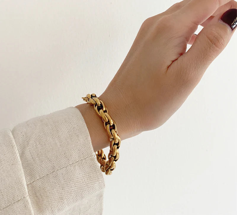 Anne Gold Chunky Bracelet