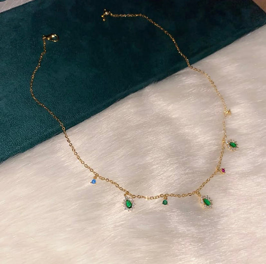 Emerald green necklace