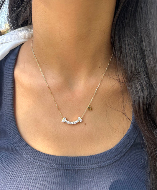 Celeste Curve Gold Necklace