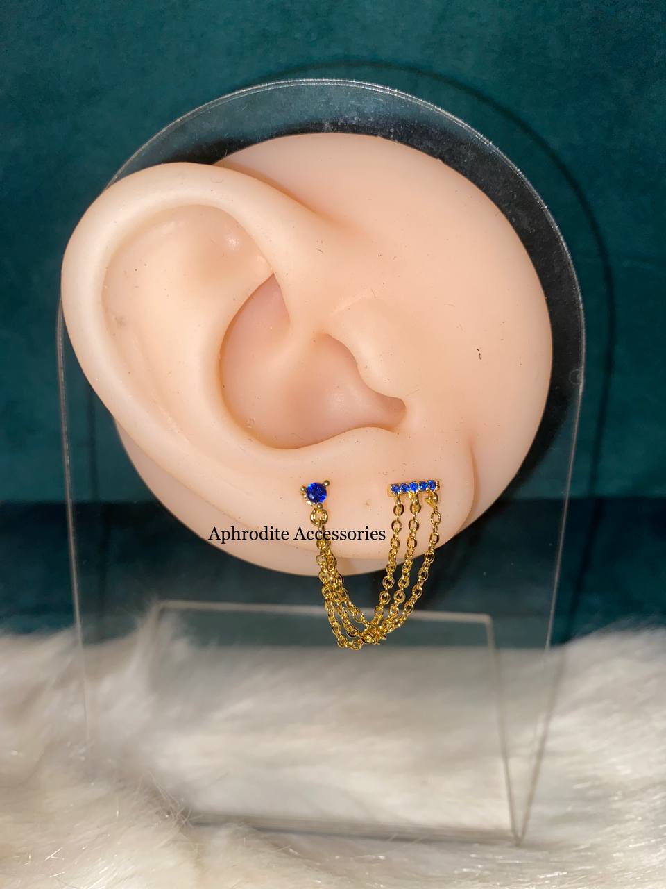 Triple Chain Earring