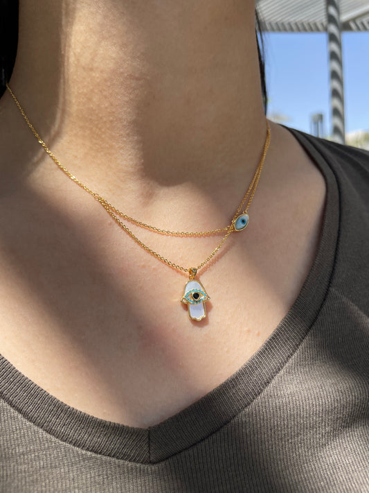 Double Evil Eye Necklace