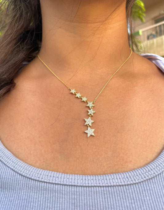 Diamonds star Lariat necklace
