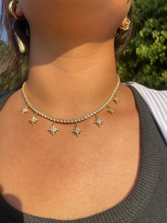 Starburst Tennis Necklace