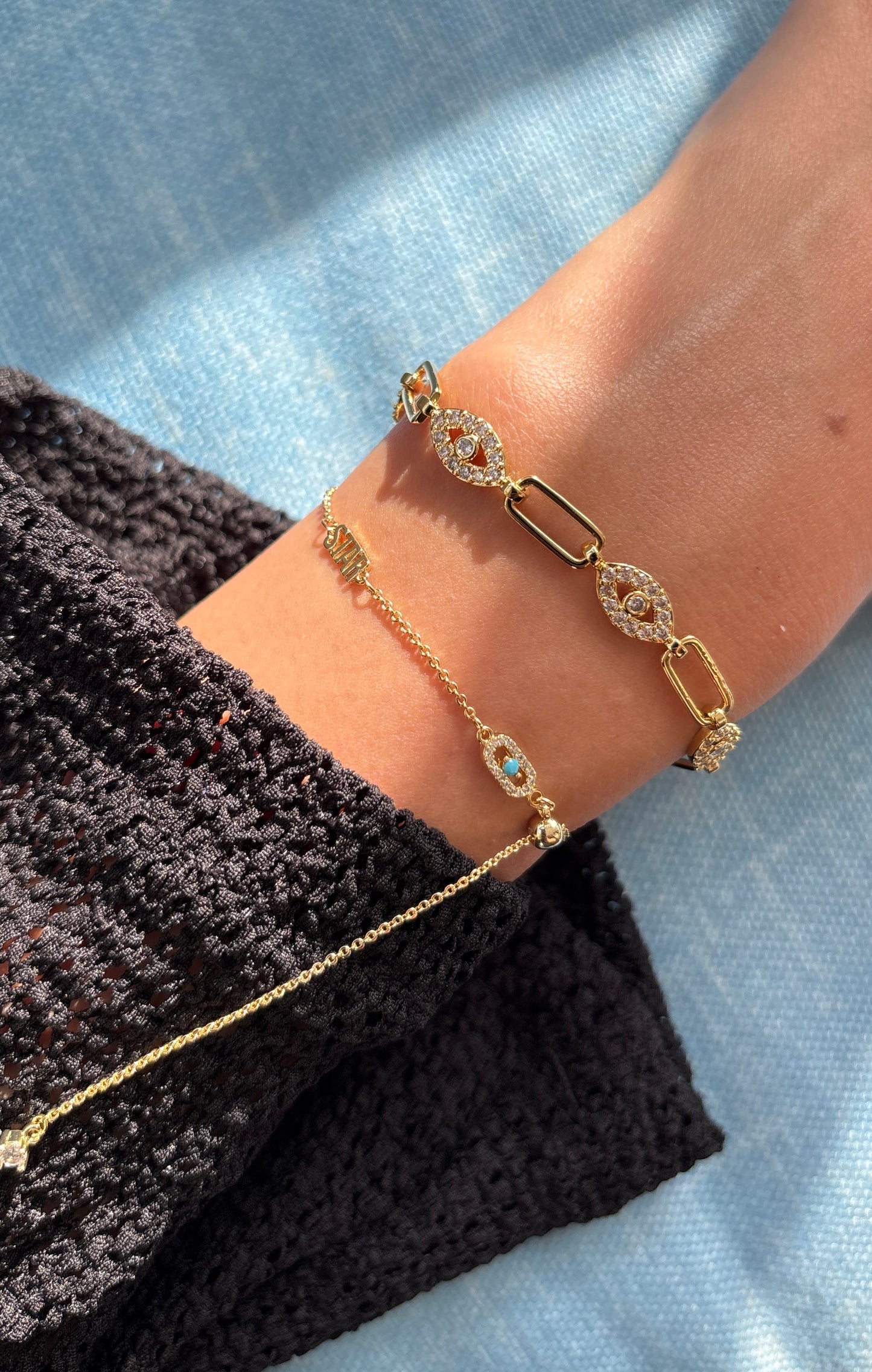 Gold Evil Eye Bracelet