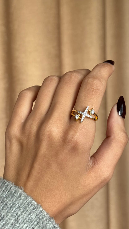 Stars Gold Ring