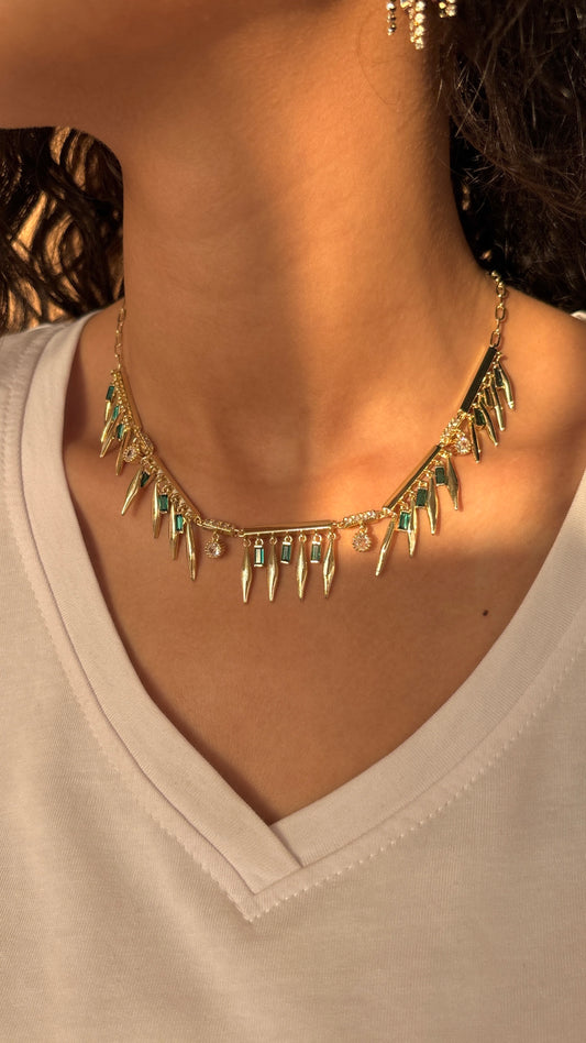Luxe spikes necklace