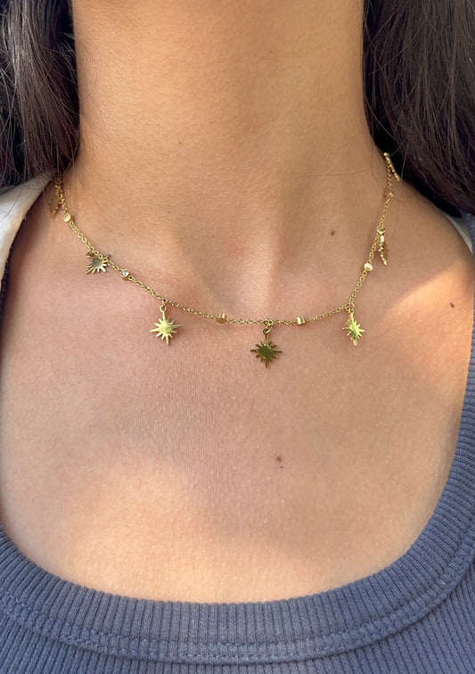 Starburst Gold Necklace