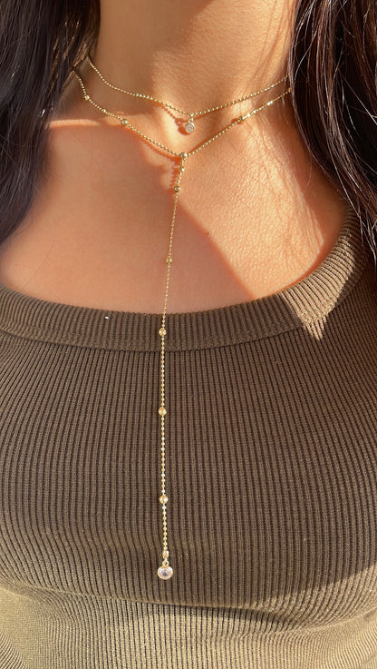 Mini Diamonds Drop Necklace