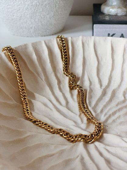 Cubic Chain Necklace Gold